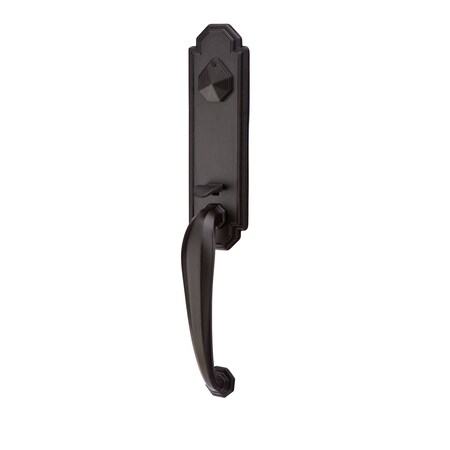 Emtek Flat Black Handleset 3033OCLFBLH 3033OCLFBLH